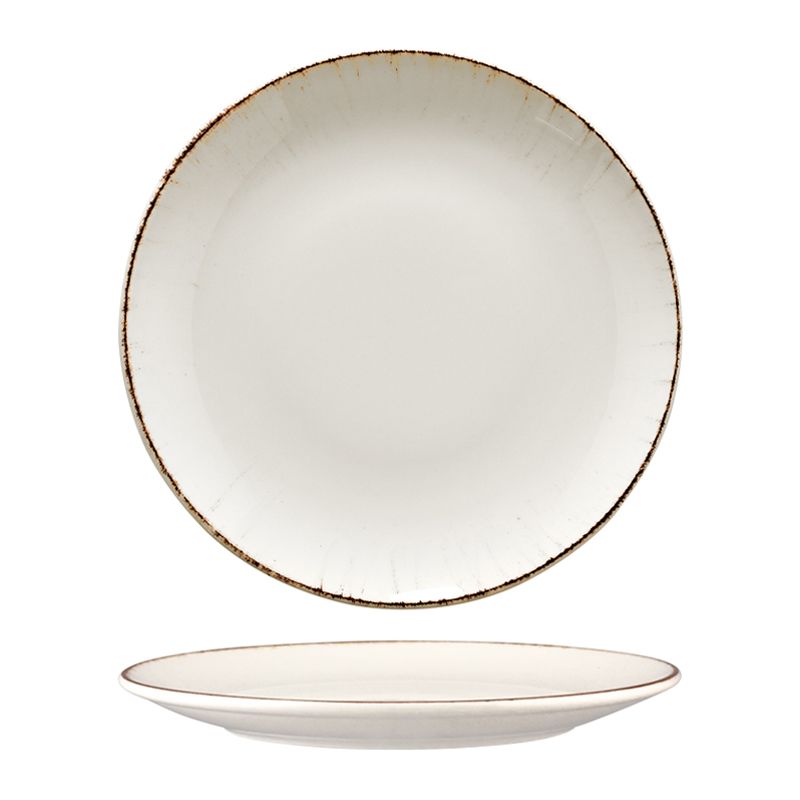 PLATE COUPE WHITE/BRN 270MM, BONNA RETRO