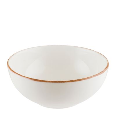 BOWL DEEP WHITE/BRN 130MM, BONNA RETRO