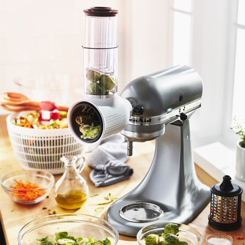 JUPITER Metallic vegetable slicer and cheese grater attachment for  KitchenAid stand mixers