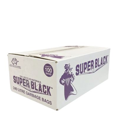 GARBAGE BAG 240L, SUPER BLACK