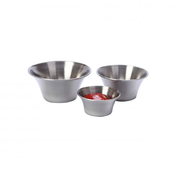 SAUCE CUP FLARED S/STEEL, 80X35MM