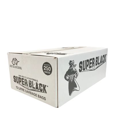 GARBAGE BAG 72L SUPER BLACK 250CTN