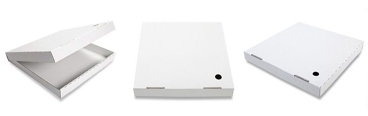 PIZZA BOX PLAIN WHITE, 13 INCH 100PK