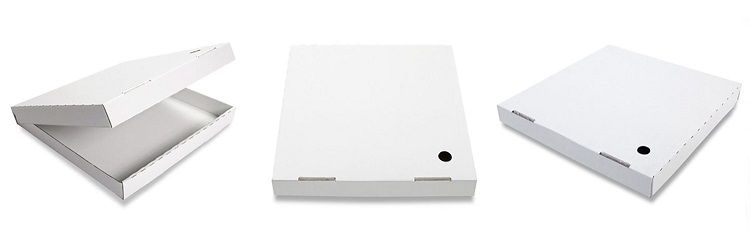 PIZZA BOX PLAIN WHITE, 12 INCH 100PK