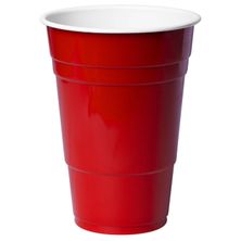 CUP PLASTIC RED 425ML 300CTN, REDDS