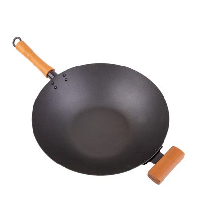 WOK N/STICK 36CM WOODEN HNDL, EXCALIBUR