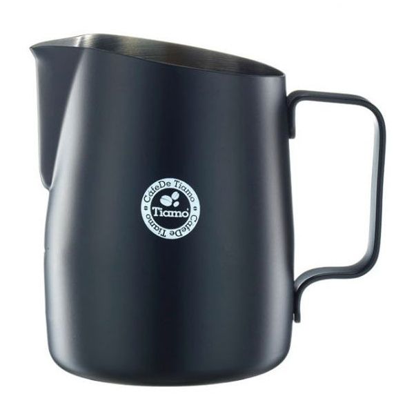 JUG MILK MATTE BLACK 650ML TAPERED,TIAMO