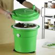 SALAD SPINNER GREEN W/SIDE BRAKE 25L