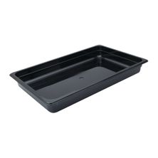 FOOD PAN BLACK GN1/1 SIZE 200MM POLYCARB