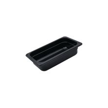 FOOD PAN BLACK GN1/3 SIZE 200MM POLYCARB