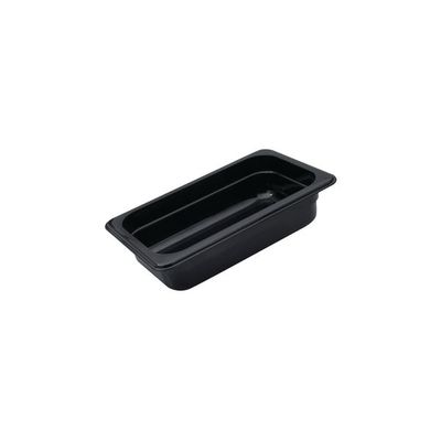 POLYCARB FOOD PAN BLACK GN 1/3