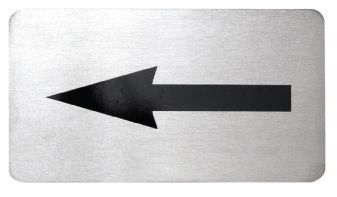 WALL SIGN 18/10 ARROW