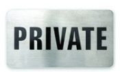 WALL SIGN 18/10 PRIVATE