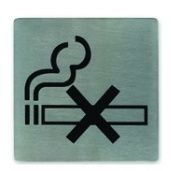 WALL SIGN 18/10 LGE NO SMOKING 130X130MM