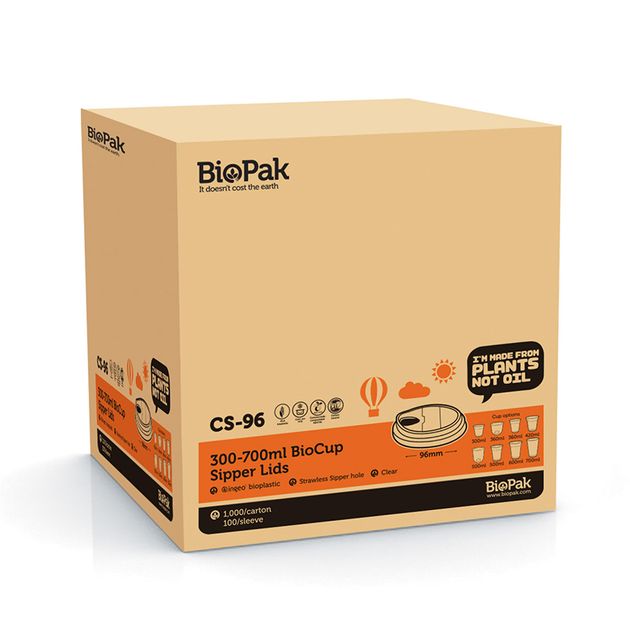 Shop LID 300-700ML CLEAR SIPPER, BIOPAK - Chef’s Hat