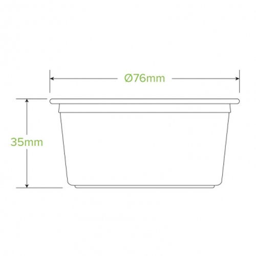 CUP SAUCE CLEAR 90ML, BIOCUP 50PCES