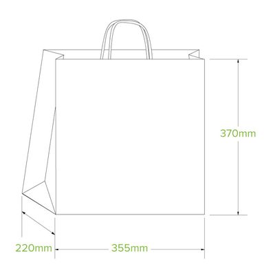 BAG TAKEAWAY JUMBO 355X370X220MM, 150CTN