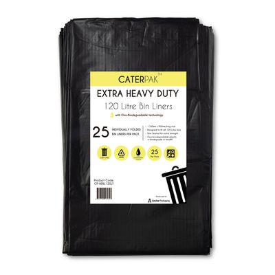 GARBAGE BAG 120L EXTRA HEAVY DUTY, CATERPAK