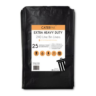 GARBAGE BAG 240L EXTRA HEAVY DUTY, CATERPAK