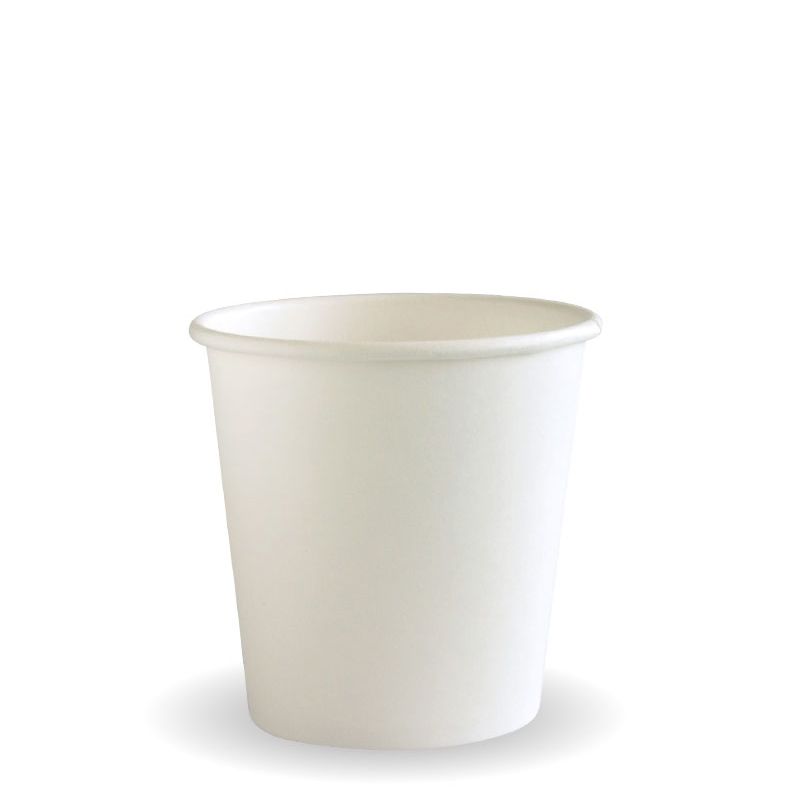 CUP WHT 4OZ SINGLE WALL 50PCE