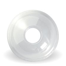 DOME LID CLR 20MM HOLE 300-700ML, 100PK