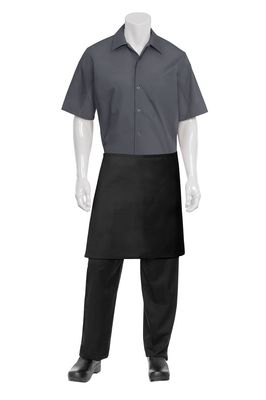 APRON HALF BLACK NO POCKET, CHEFWORKS