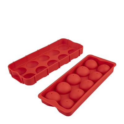 ICE CUBE TRAY BALL RED SILICONE, APPETITO