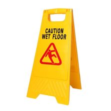 SIGN YELLOW A-FRAME WET FLOOR/CAUTION