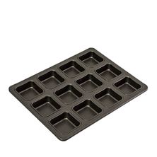 BROWNIE PAN 12-CUP SQ 34X26CM BAKEMASTER