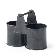 CADDY DUAL POT BLK 140X70X70, CONEY