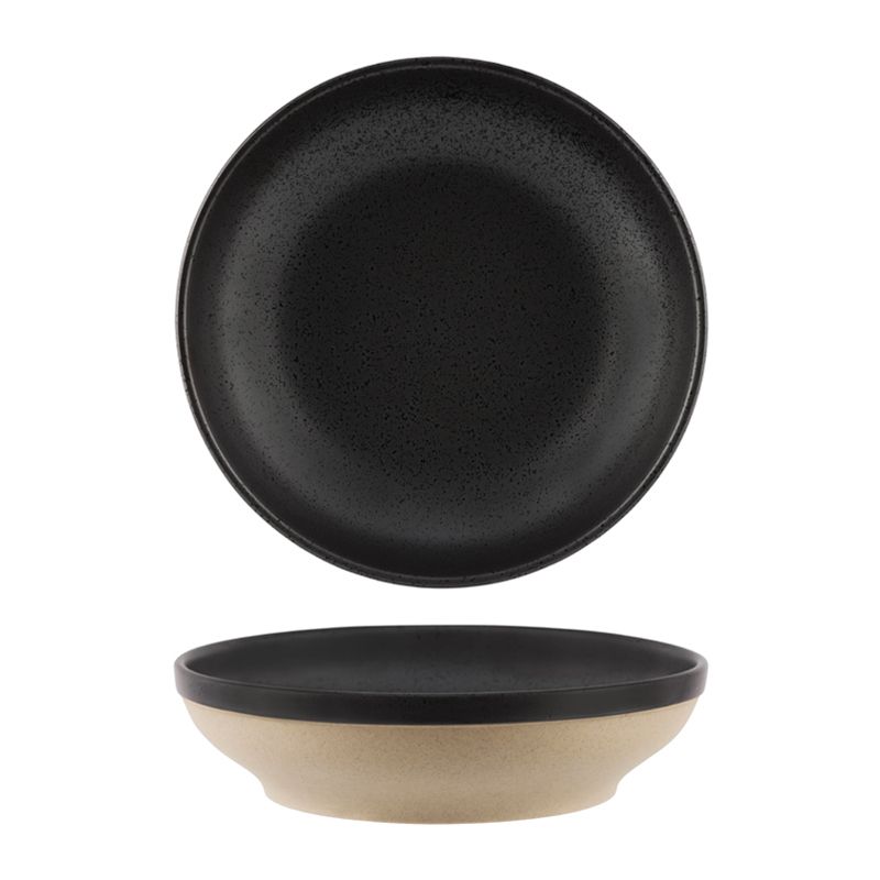 BOWL FLARED SPECKLE BLACK 230MM, TK SOHO