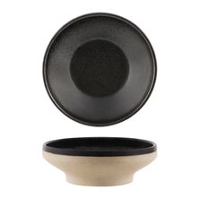 BOWL FOOTED SPECKLE BLK153X35MM, TK SOHO