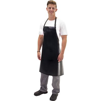 APRON BIB PVC 70X86CM BLACK AUSSIE