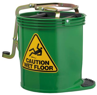 BUCKET CONTRACT WRINGER GREEN 15LT,OATES