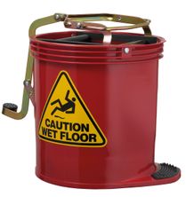 BUCKET CONTRACT WRINGER RED 15LT, OATES