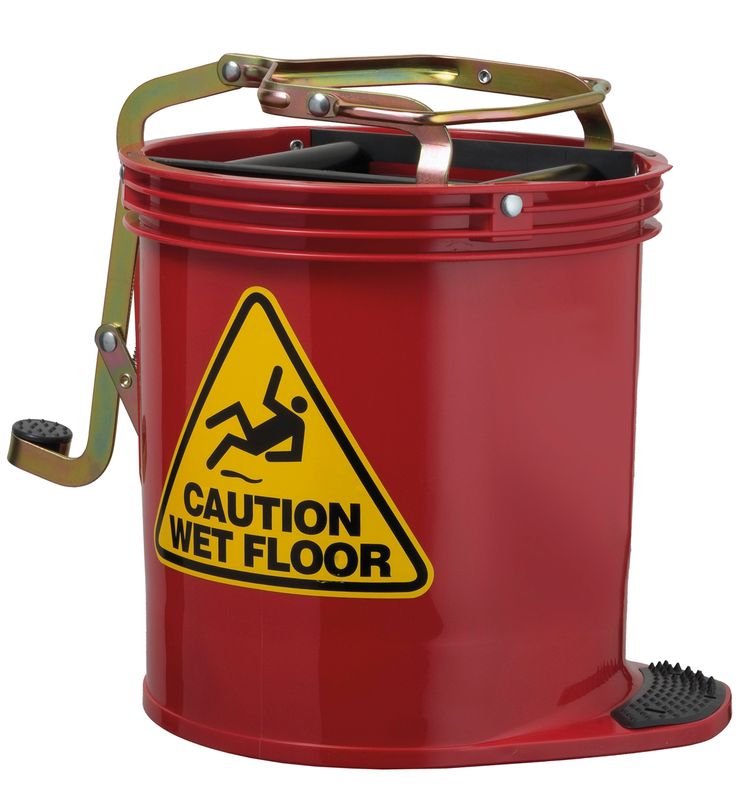 BUCKET CONTRACT WRINGER RED 15LT, OATES