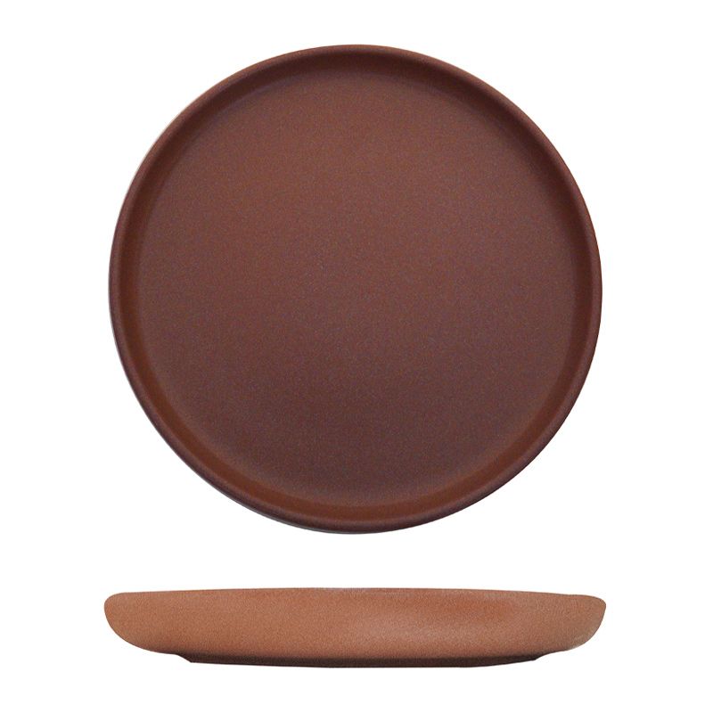 PLATE ROUND BROWN 220MM, ECLIPSE UNO