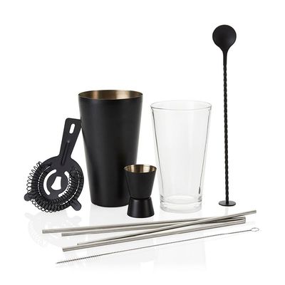 COCKTAIL SET MATTE BLACK 10PCE, S/ROGERS Stanley Rogers - BARWARE,COCKTAIL  SHAKERS - Chef's Hat