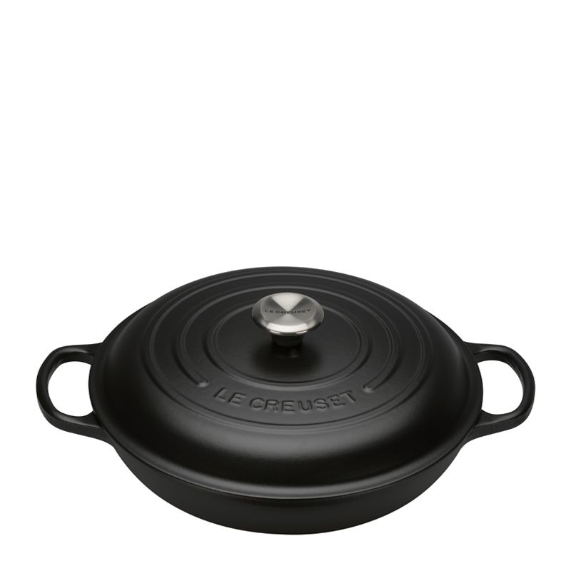 CASSEROLE SHALLOW BLACK 30CM/3.2L