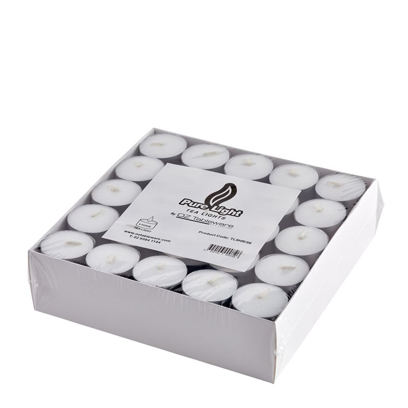 TEALIGHT CANDLES 9HR 50PACK/ 10 PER CART