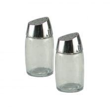 SALT & PEPPER 8CM GLASS CITY SQUIRE SNGL