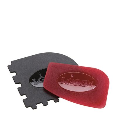 SCRAPER PAN SET/2 RED/BLACK, LODGE