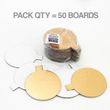 SLIP BOARD GOLD ROUND 1MM/80MM, 50PCE