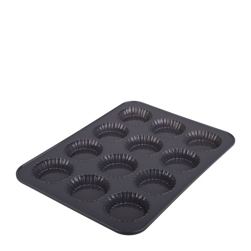 QUICHE PAN MINI 12 CUP SILICONE, D/BAKE