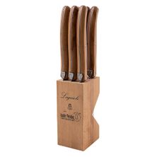 KNIFE SERR SET/6 OLIVEWOOD, ANDRE VERDIER