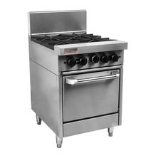 GAS OVEN RANGE 600MM W/4 BURNER TRUEHEAT