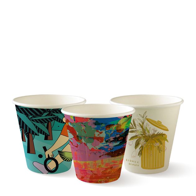 Shop CUP SINGLE WALL 90MM 8OZ ART SERIES, BIOPAK - Chef’s Hat