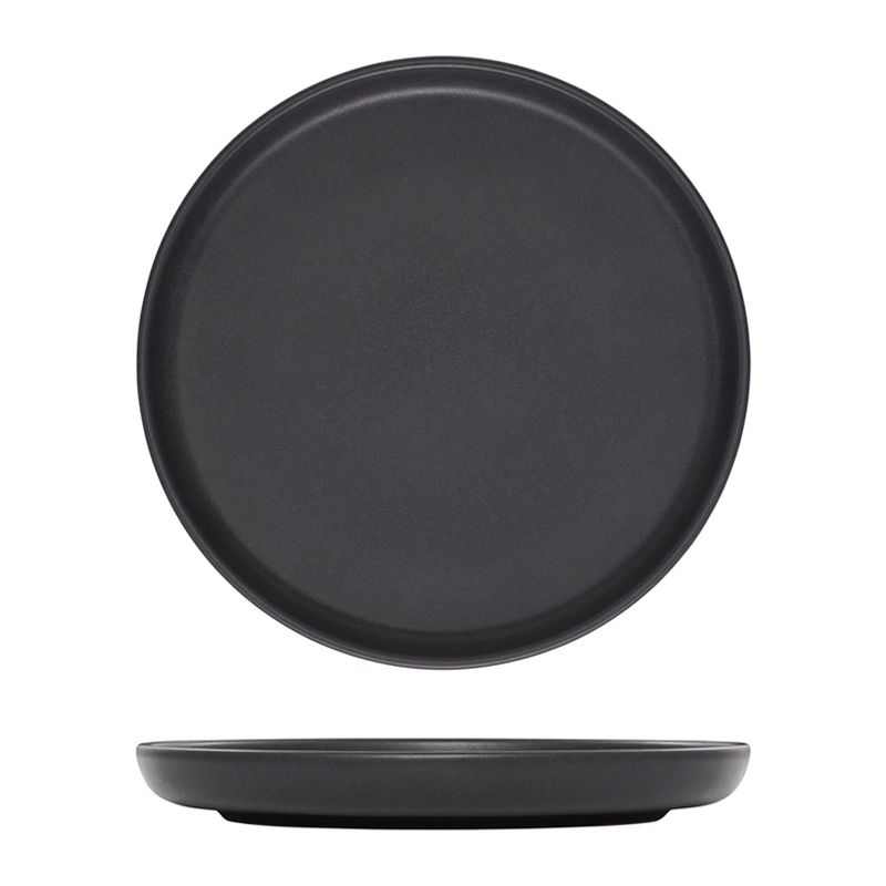 PLATE ROUND BLACK 220MM, ECLIPSE UNO