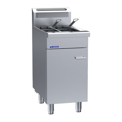 FRYER 2 BASKET V-PAN SPLIT GAS, LUUS