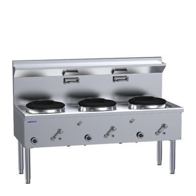 WOK TABLE 3 HOLE WATERLESS GAS, LUUS